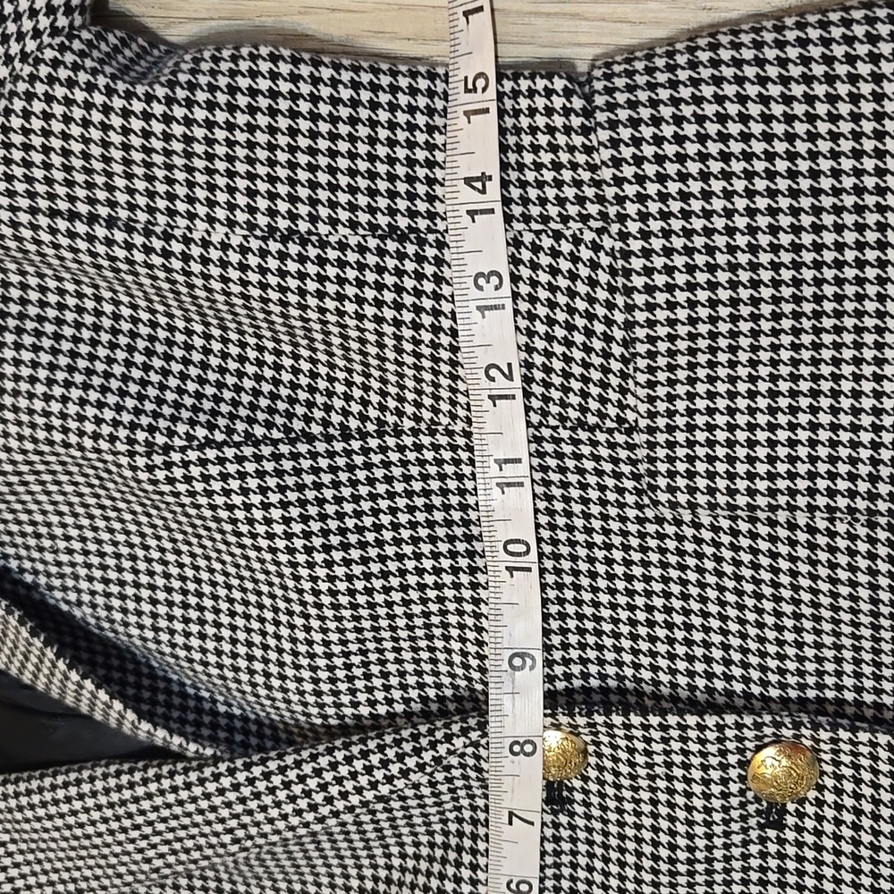 Banana Republic Women's Black and White Houndstooth Blazer Sz 2/XS - Picture 5 of 15